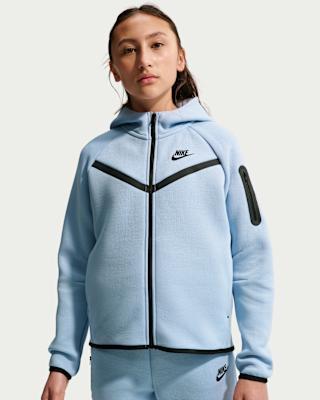 Nike Sportswear Tech Fleece Girls' Full-Zip Hoodie. Nike LU